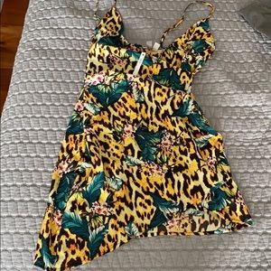 New with tags Asos tropical leopard dress